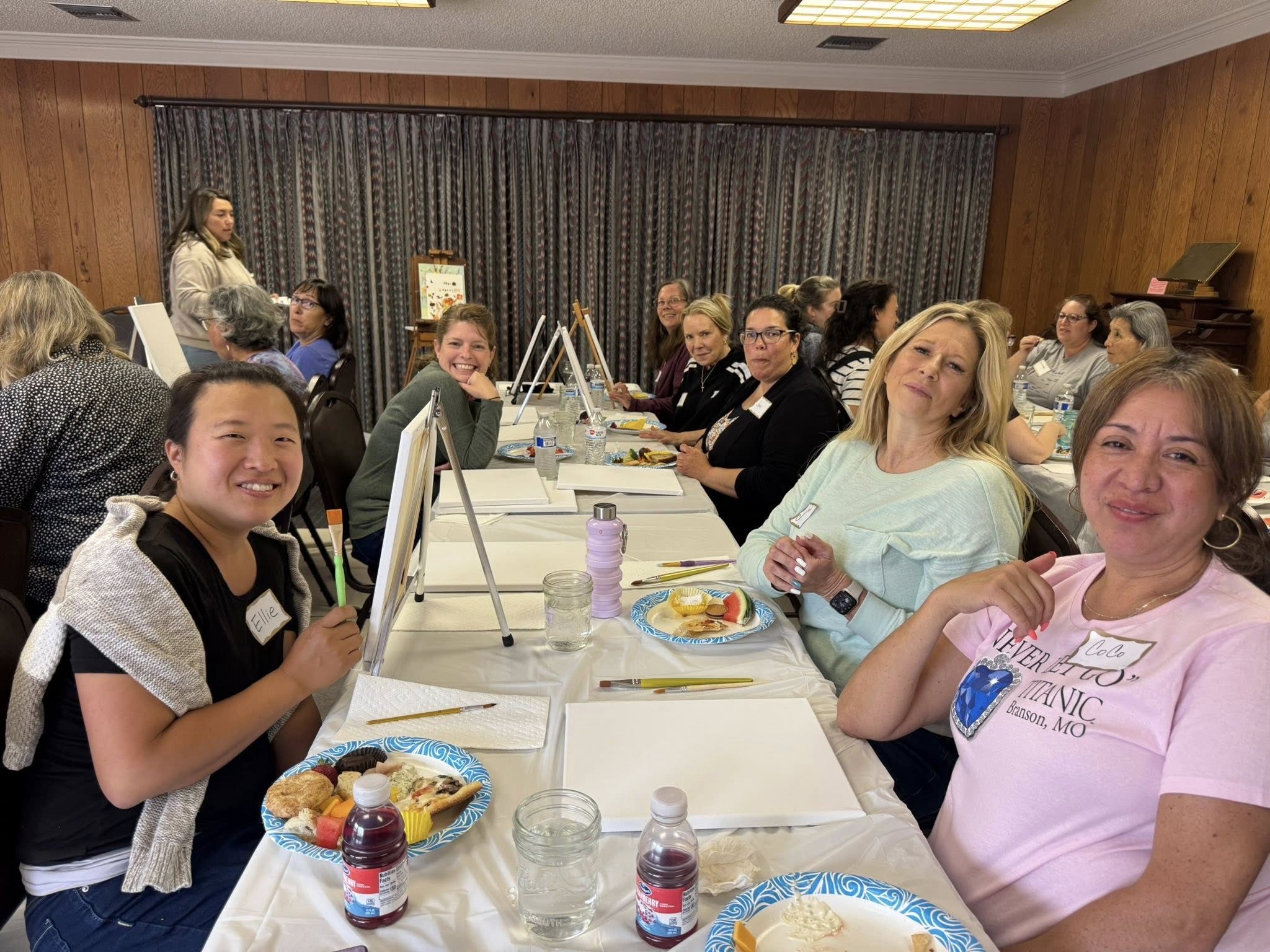 Women’s Ministry paint-night fellowship at FBC Salinas